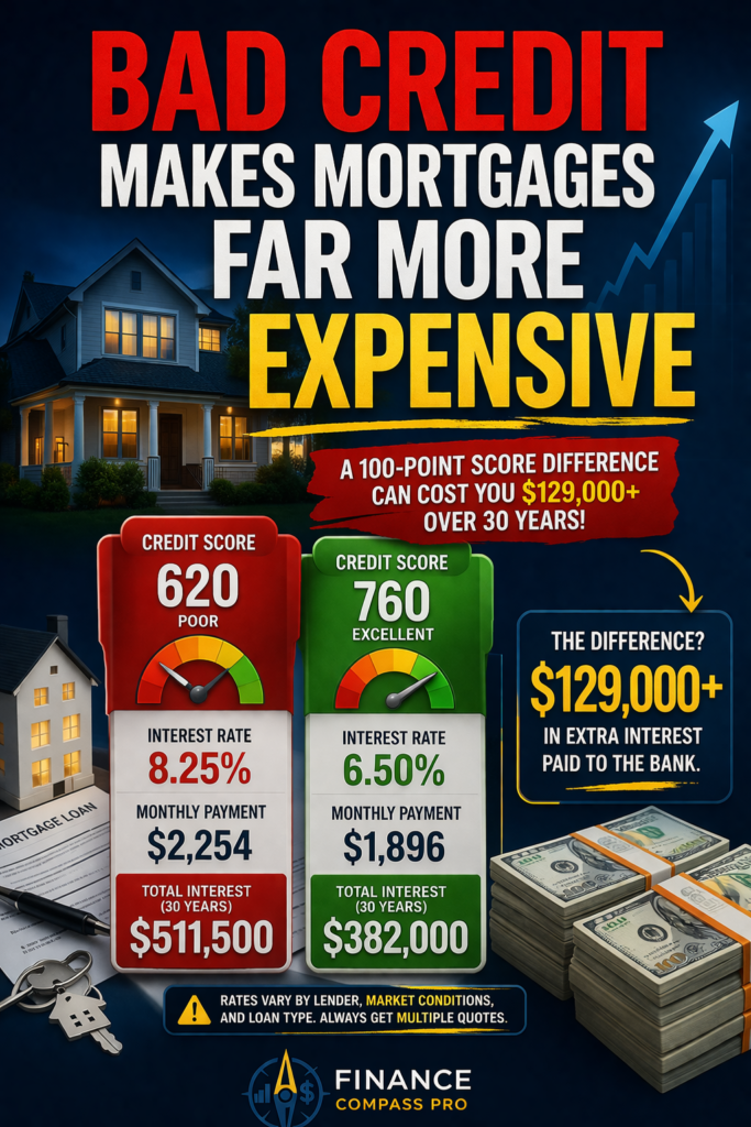 A Lower Credit Score Could Add $129,000 to Your Mortgage Cost
