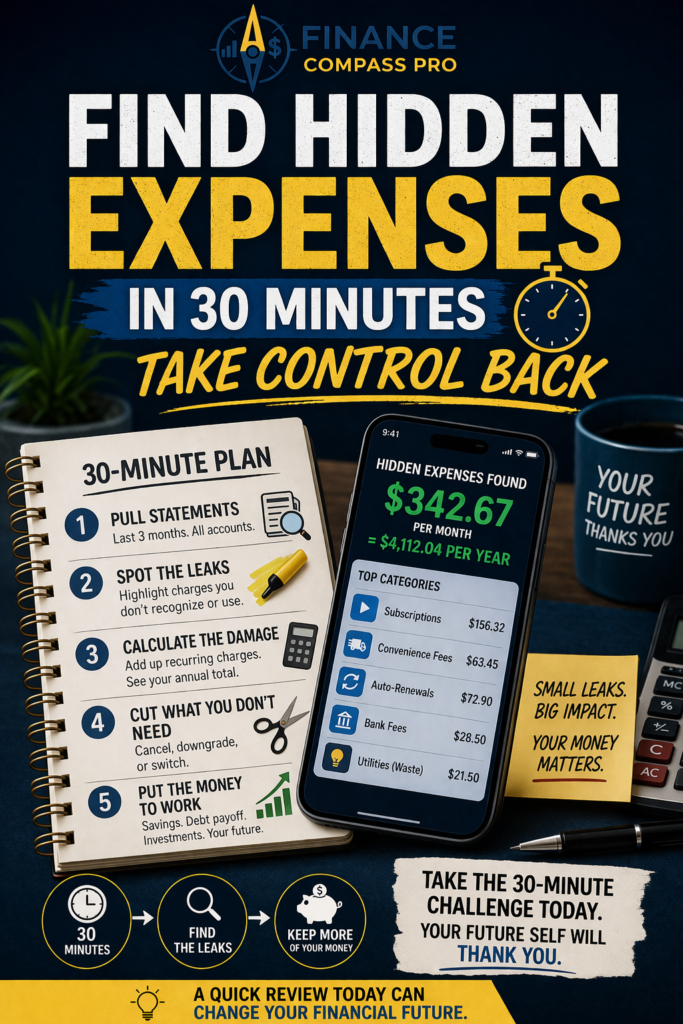 How to Find Hidden Expenses in 30 Minutes and Take Back Control