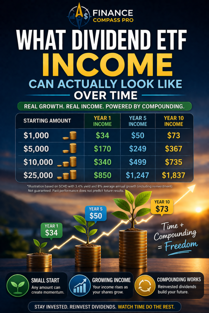 What Dividend ETF Income Can Actually Look Like Over Time