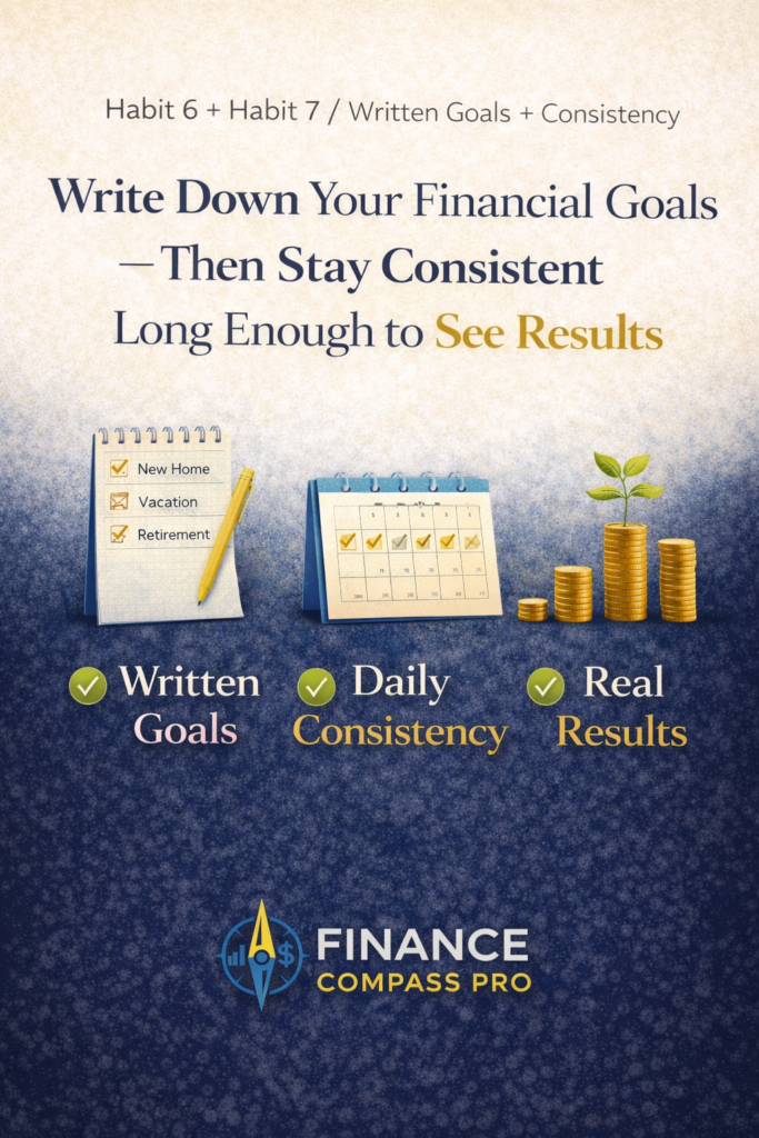 Write Down Your Financial Goals - Then Stay Consistent Long Enough to See Results